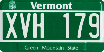 VT license plate XVH179