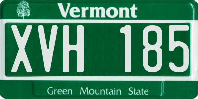 VT license plate XVH185