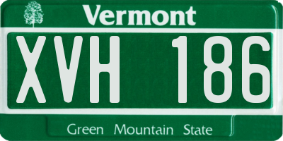 VT license plate XVH186