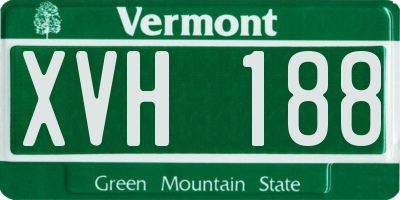 VT license plate XVH188