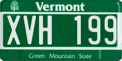 VT license plate XVH199
