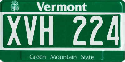 VT license plate XVH224