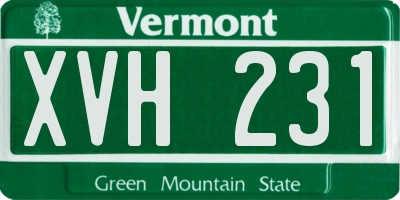 VT license plate XVH231