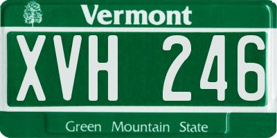 VT license plate XVH246