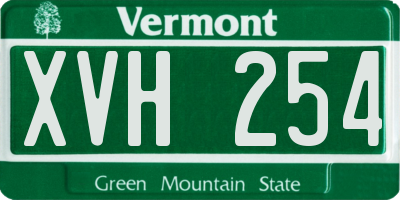 VT license plate XVH254
