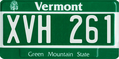 VT license plate XVH261