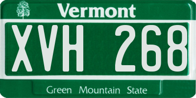 VT license plate XVH268