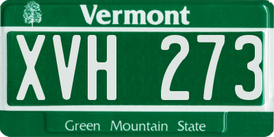 VT license plate XVH273