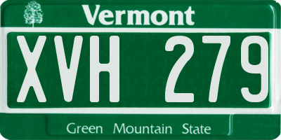 VT license plate XVH279