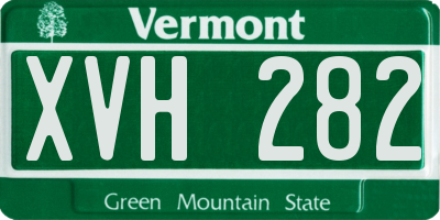 VT license plate XVH282