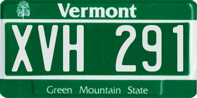 VT license plate XVH291