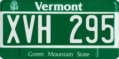 VT license plate XVH295