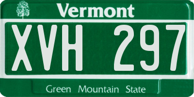 VT license plate XVH297