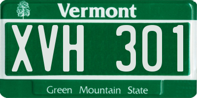 VT license plate XVH301