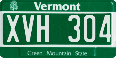 VT license plate XVH304