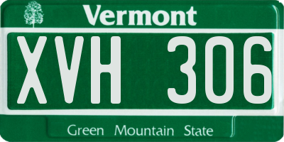 VT license plate XVH306