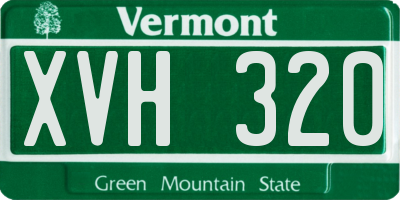VT license plate XVH320