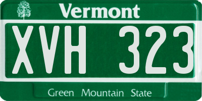 VT license plate XVH323