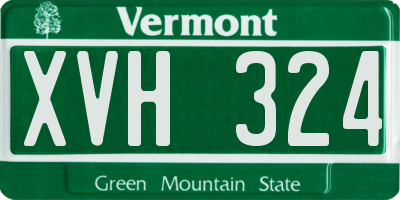 VT license plate XVH324