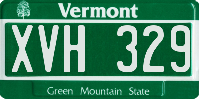 VT license plate XVH329