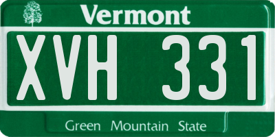 VT license plate XVH331