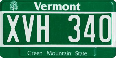 VT license plate XVH340
