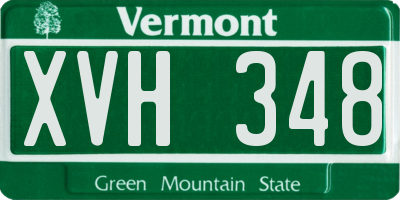 VT license plate XVH348