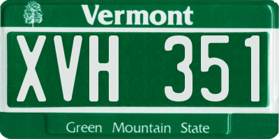 VT license plate XVH351