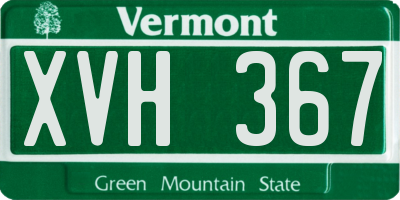 VT license plate XVH367