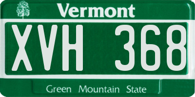 VT license plate XVH368