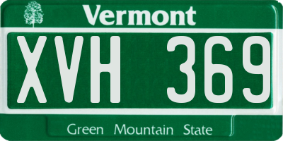 VT license plate XVH369