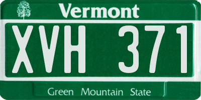 VT license plate XVH371