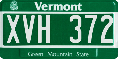 VT license plate XVH372