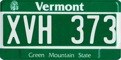 VT license plate XVH373