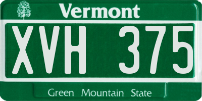 VT license plate XVH375