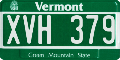 VT license plate XVH379