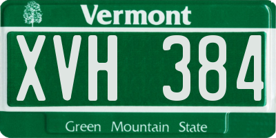 VT license plate XVH384