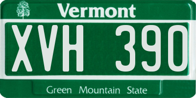 VT license plate XVH390