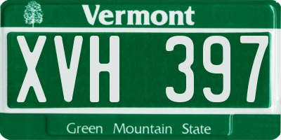 VT license plate XVH397