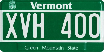 VT license plate XVH400