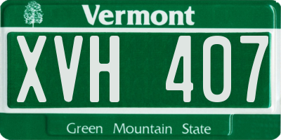VT license plate XVH407