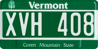 VT license plate XVH408