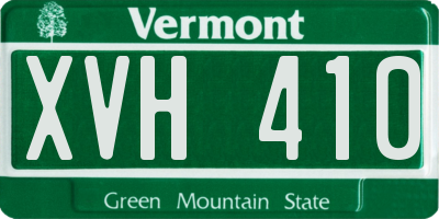 VT license plate XVH410