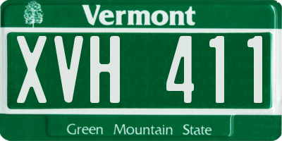 VT license plate XVH411