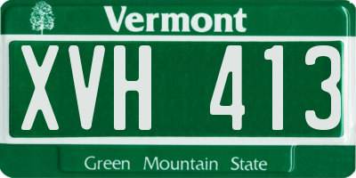 VT license plate XVH413