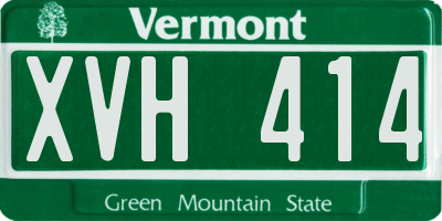 VT license plate XVH414