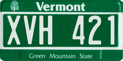 VT license plate XVH421