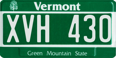 VT license plate XVH430