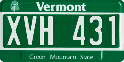VT license plate XVH431