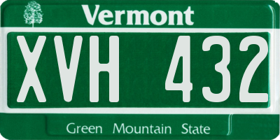 VT license plate XVH432